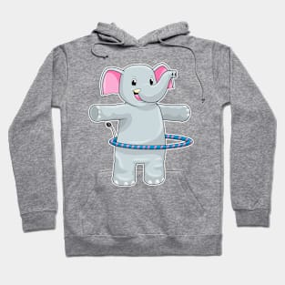 Elephant at Sports with Fitness tires Hoodie